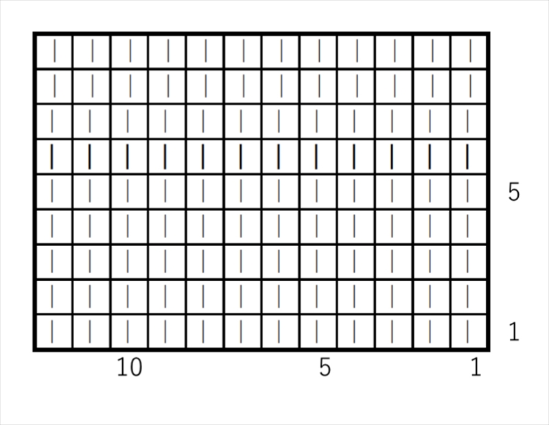 メリヤス編みの編み図